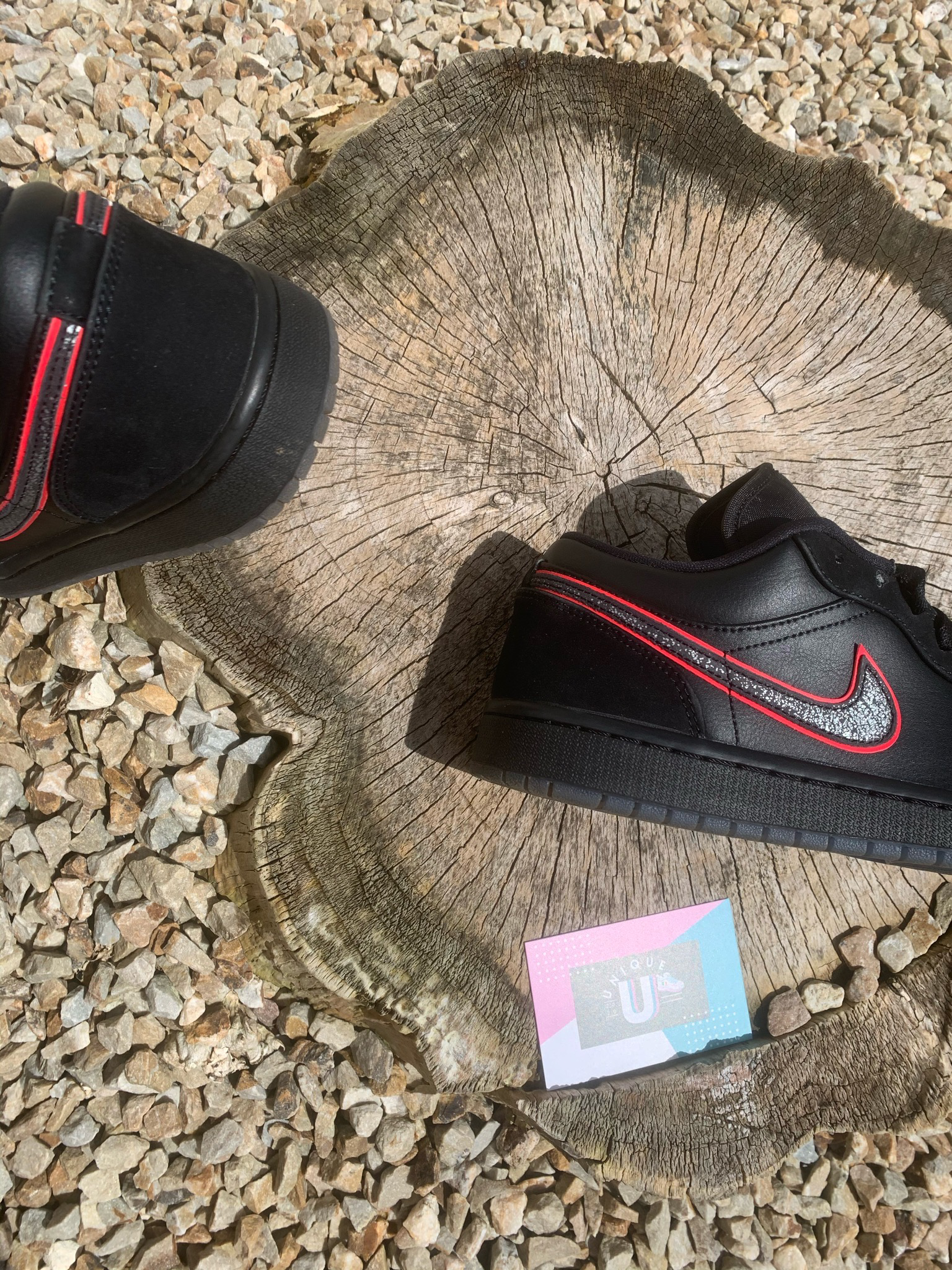 Nike Jordan 1 Low Black Red Orbit