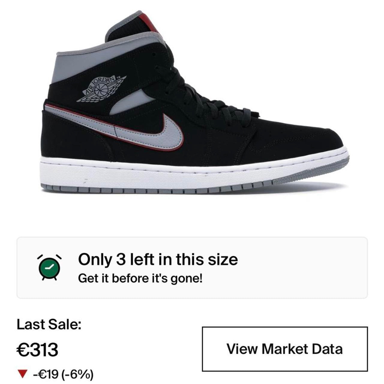 Nike Air Jordan 1 Retro High Grey Black Red