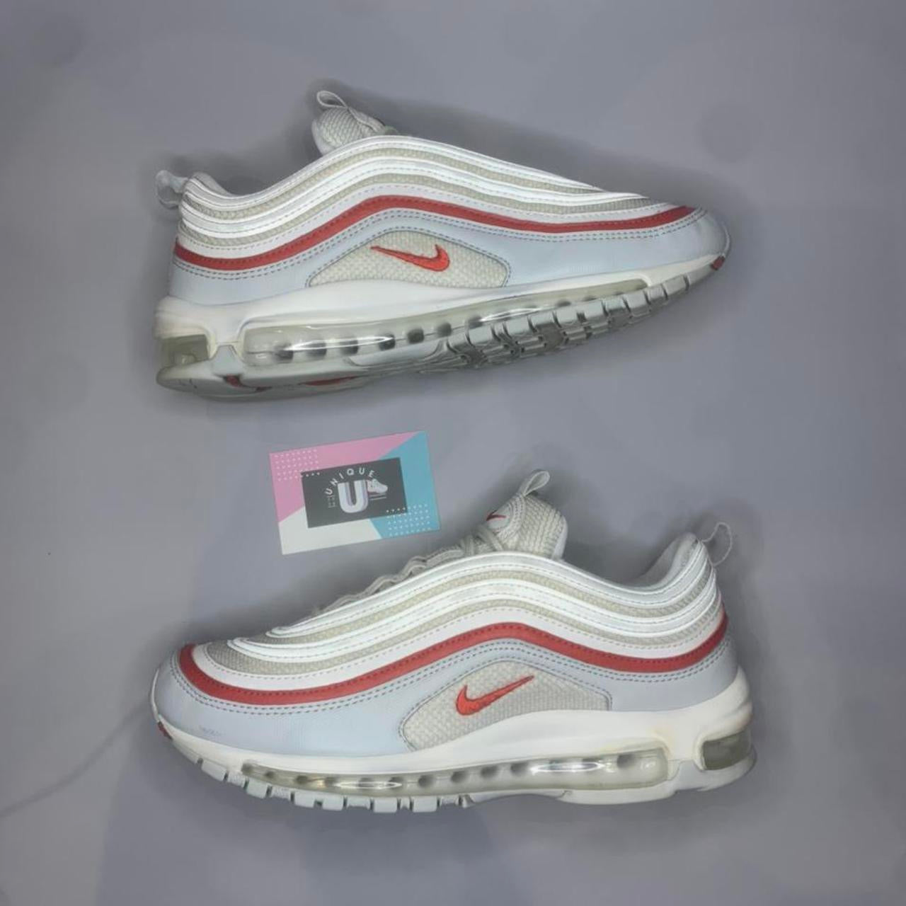 Nike Air Max 97 Premium White Pure Platinum University Gym Red