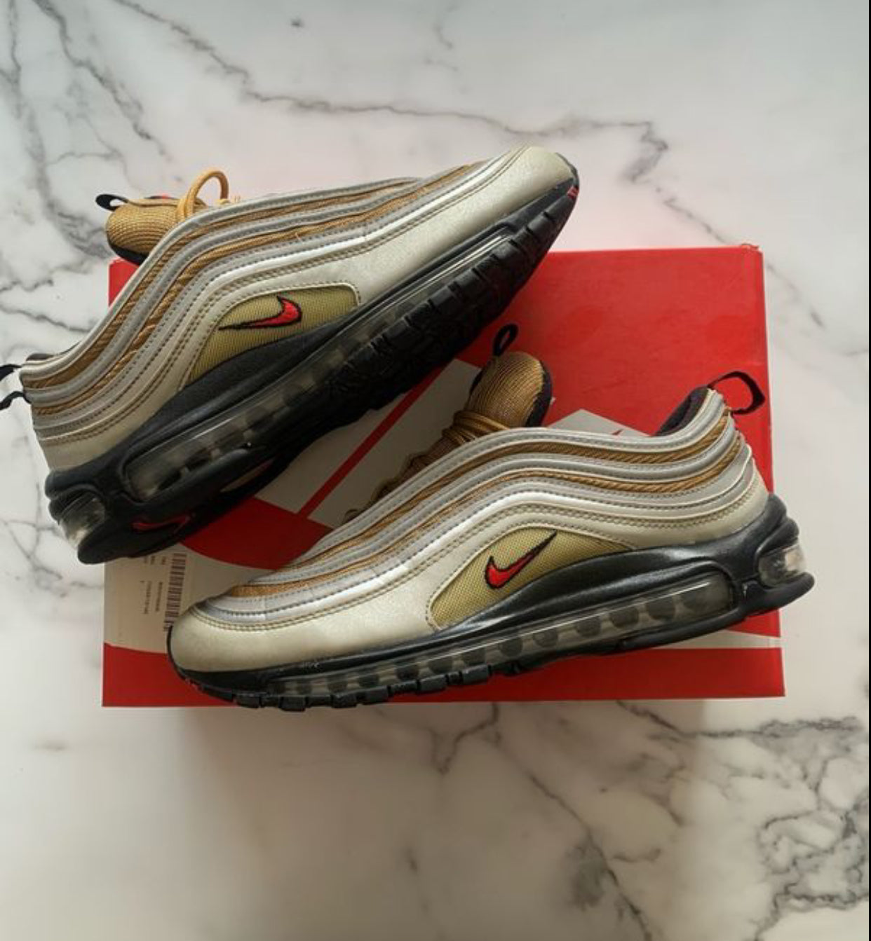 Nike Air Max 97 Gold Silver Black Premium