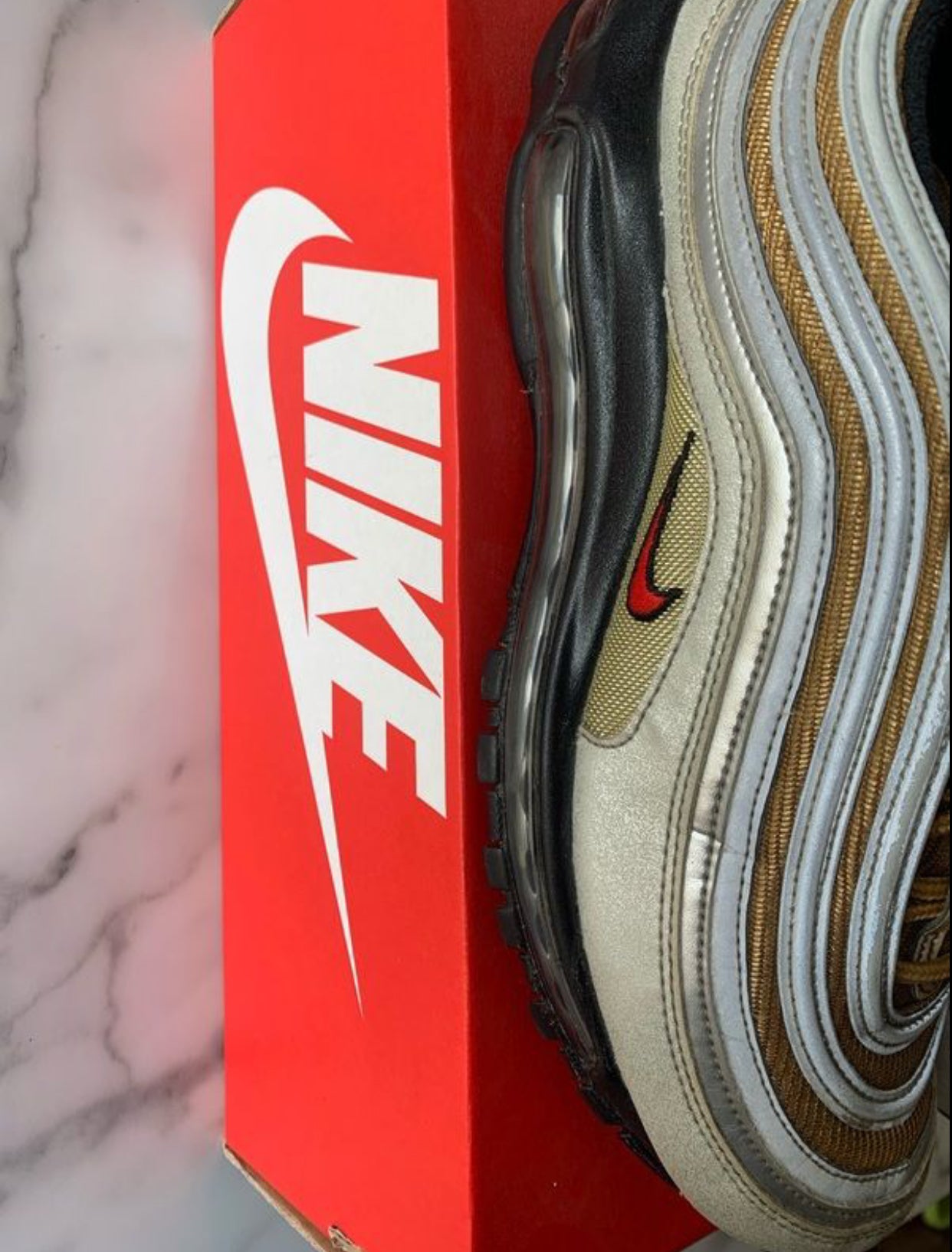 Nike Air Max 97 Gold Silver Black Premium