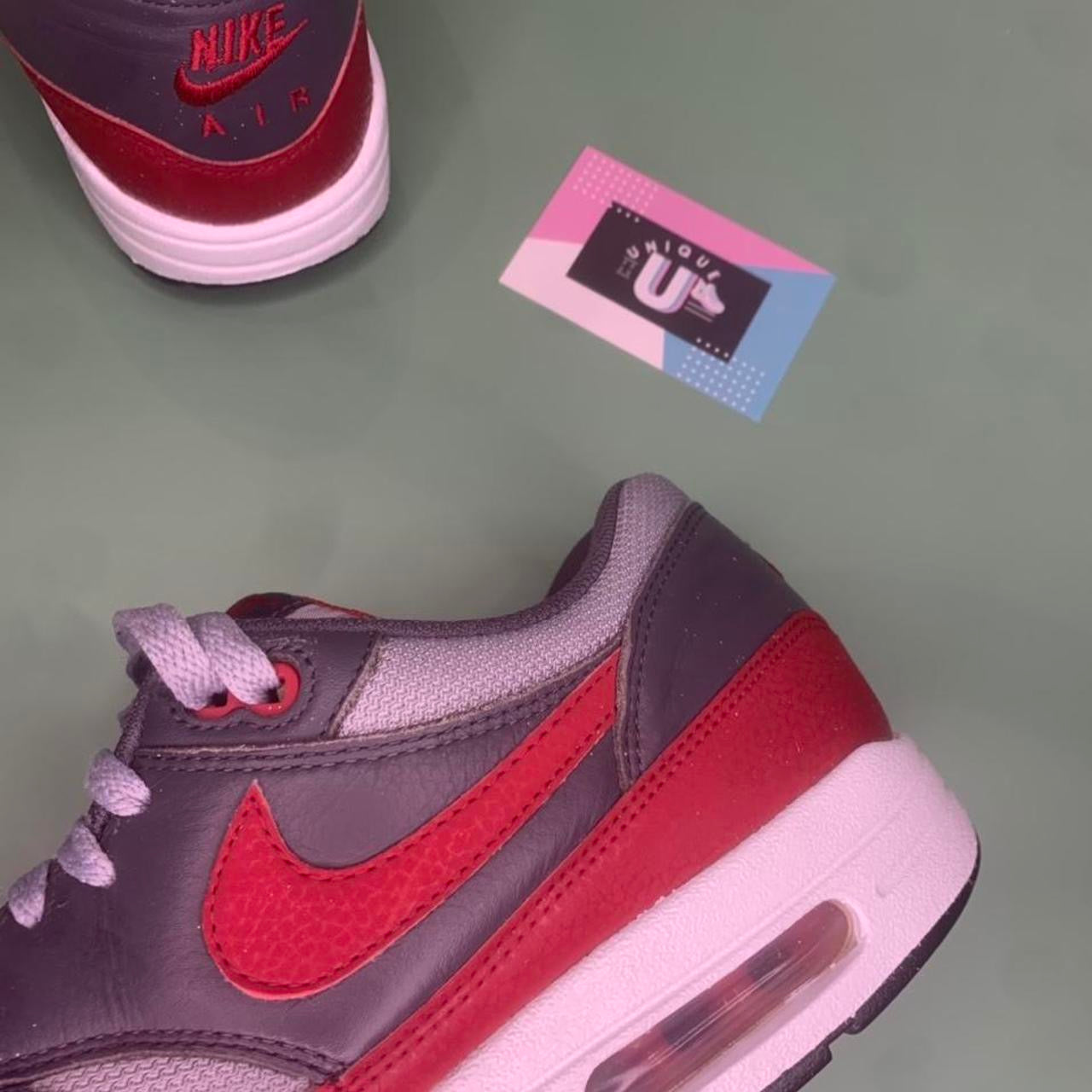 Nike Air Max 1 Essential Wolf Grey Gym Red Dark Grey