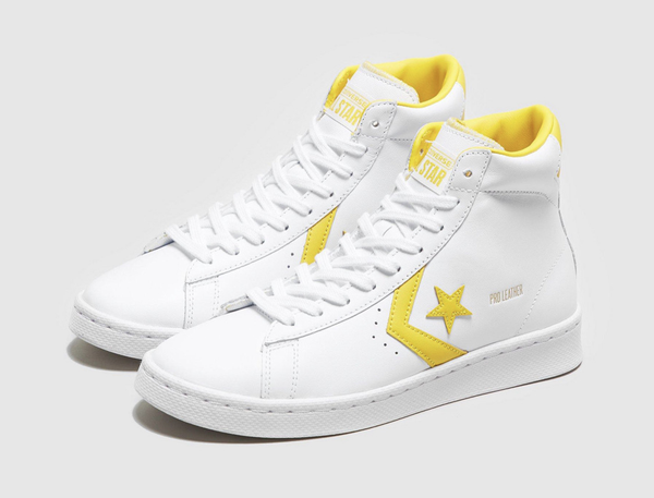 Converse Pro Leather Mid White & Yellow Women's