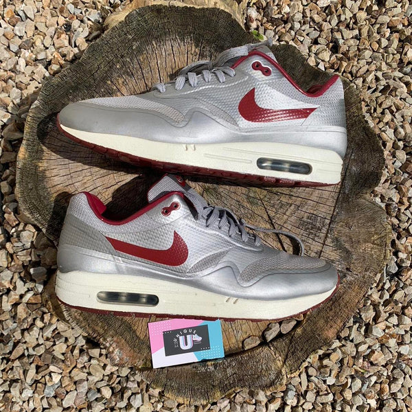 Nike Air Max 1 Night Track Hyperfuse Grey Silver Burgundy Premium