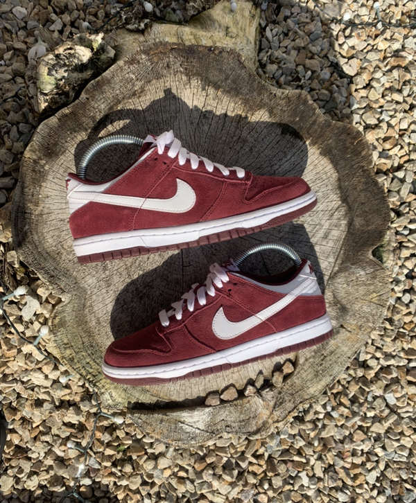 Nike Dunk Low Team Red Suede White