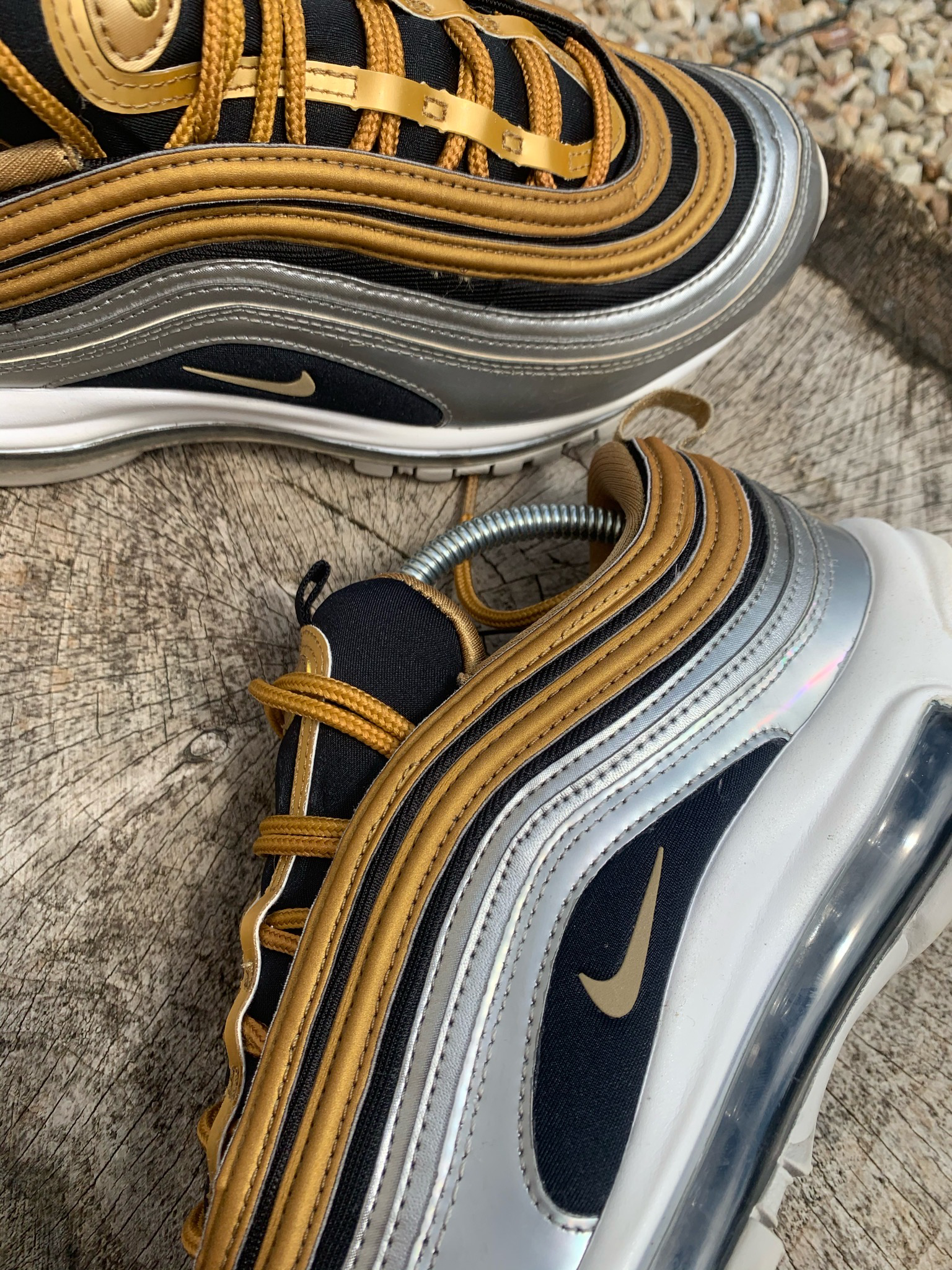 Nike Air Max 97 Gold Silver Black