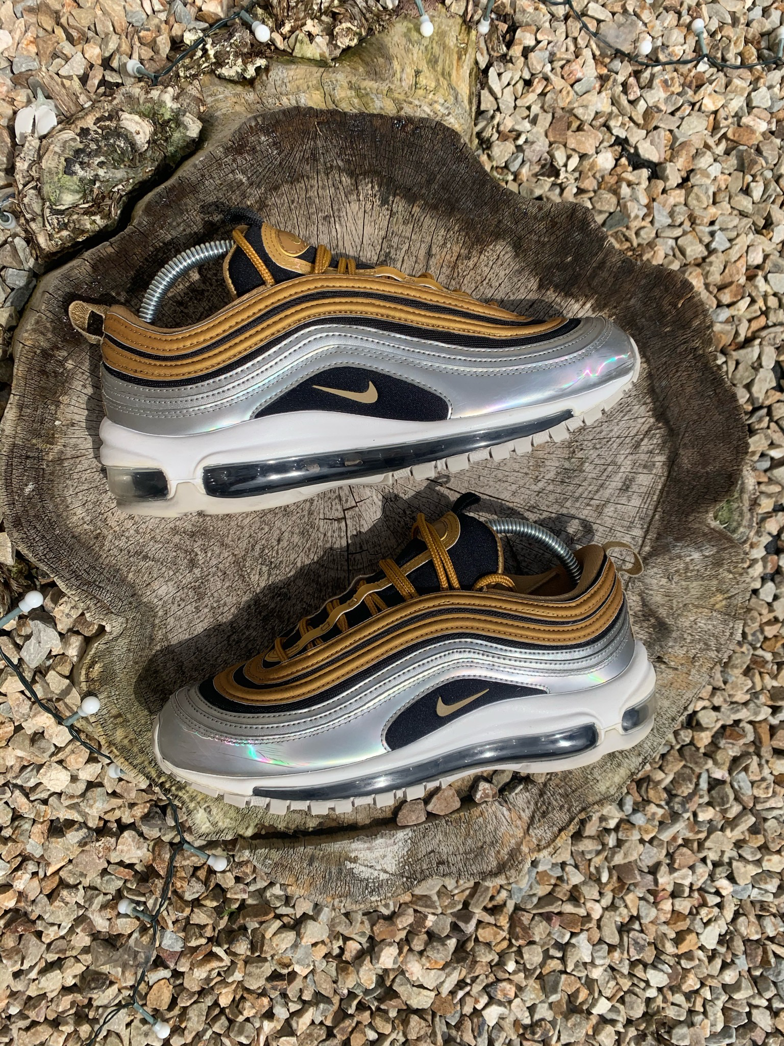 Nike Air Max 97 Gold Silver Black