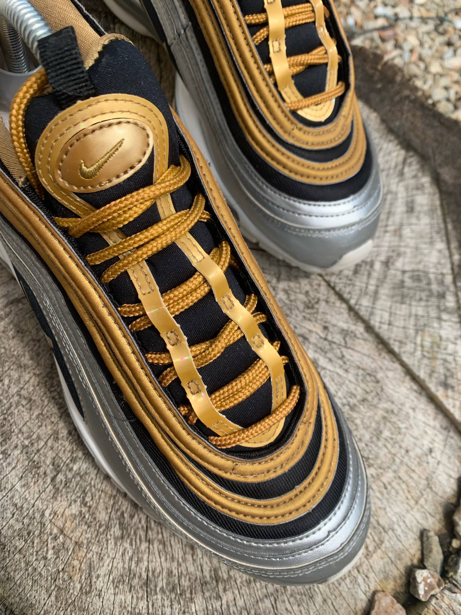 Nike Air Max 97 Gold Silver Black