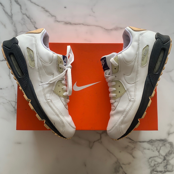 Nike Air Max 90 Vintage White Leather Black
