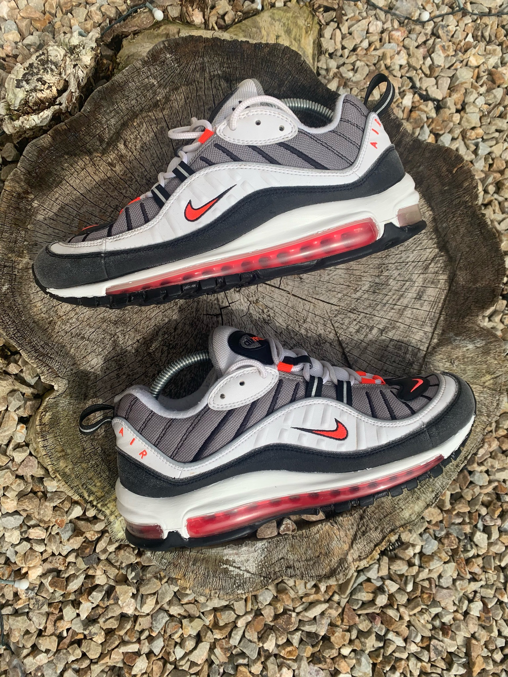 Nike Air Max 98 Premium Solar Red Retro Running Sneakers