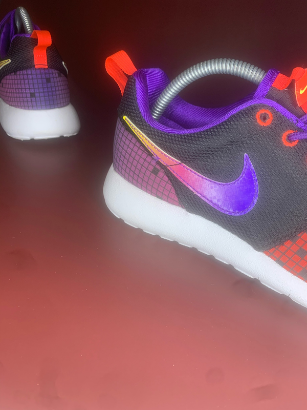 Nike Roshe Custom Black Purple Pixel