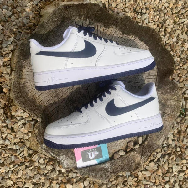 Nike Air Force 1 Custom ID By You Low White Navy