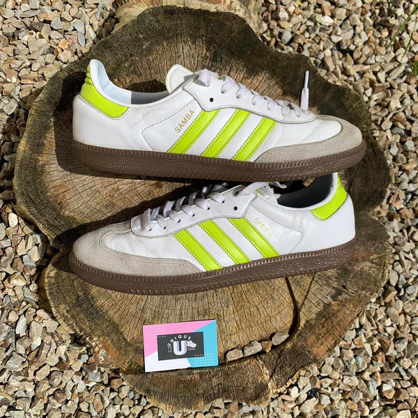Adidas Originals Samba Premium White leather Neon