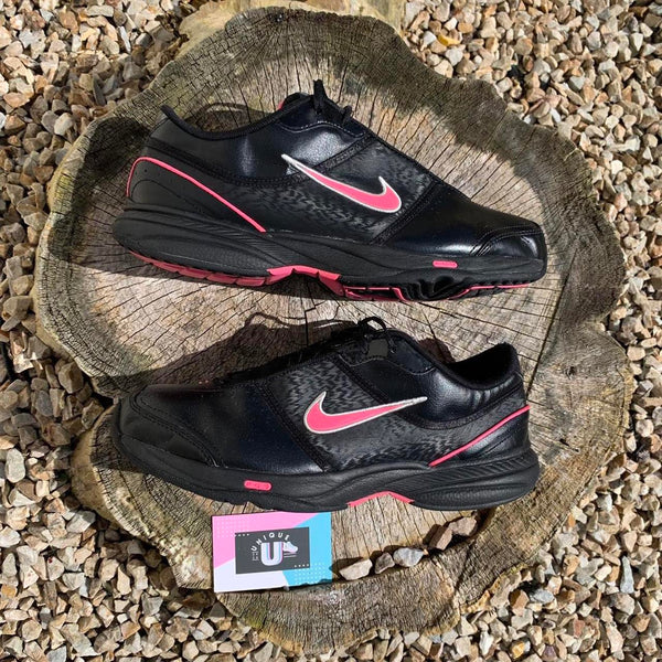 Nike Lightweight Black Retro Vintage Leather Pink White