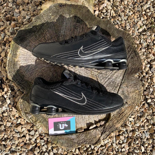 Nike Shox Vintage Black Leather Grey Silver