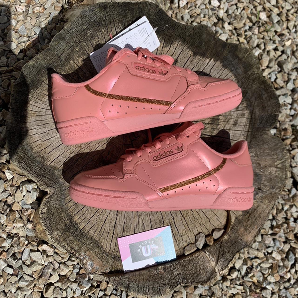 Adidas Originals Continental 80 Vintage Retro Style Off Pink Cream Peach Leather