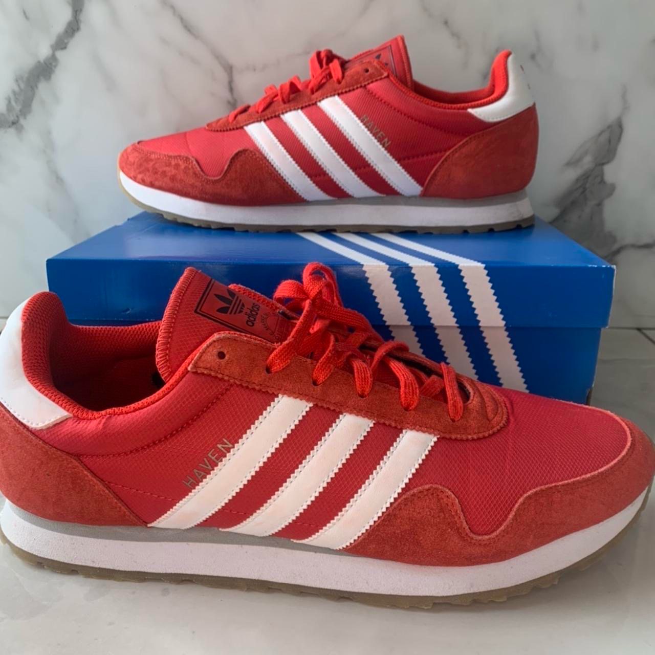 Adidas Originals Haven Retro Red Suede White