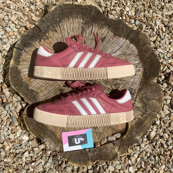 Adidas Originals Samba Rose Burgundy White Leather Special Edition Sambarose