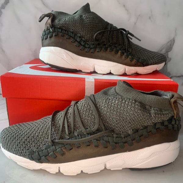 Nike Air Footscape Green Flyknit Woven Brown Leather Limited Edition