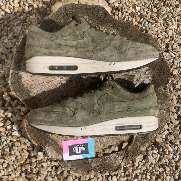 Nike Air Max 1 Premium PRM Olive Canvas Suede