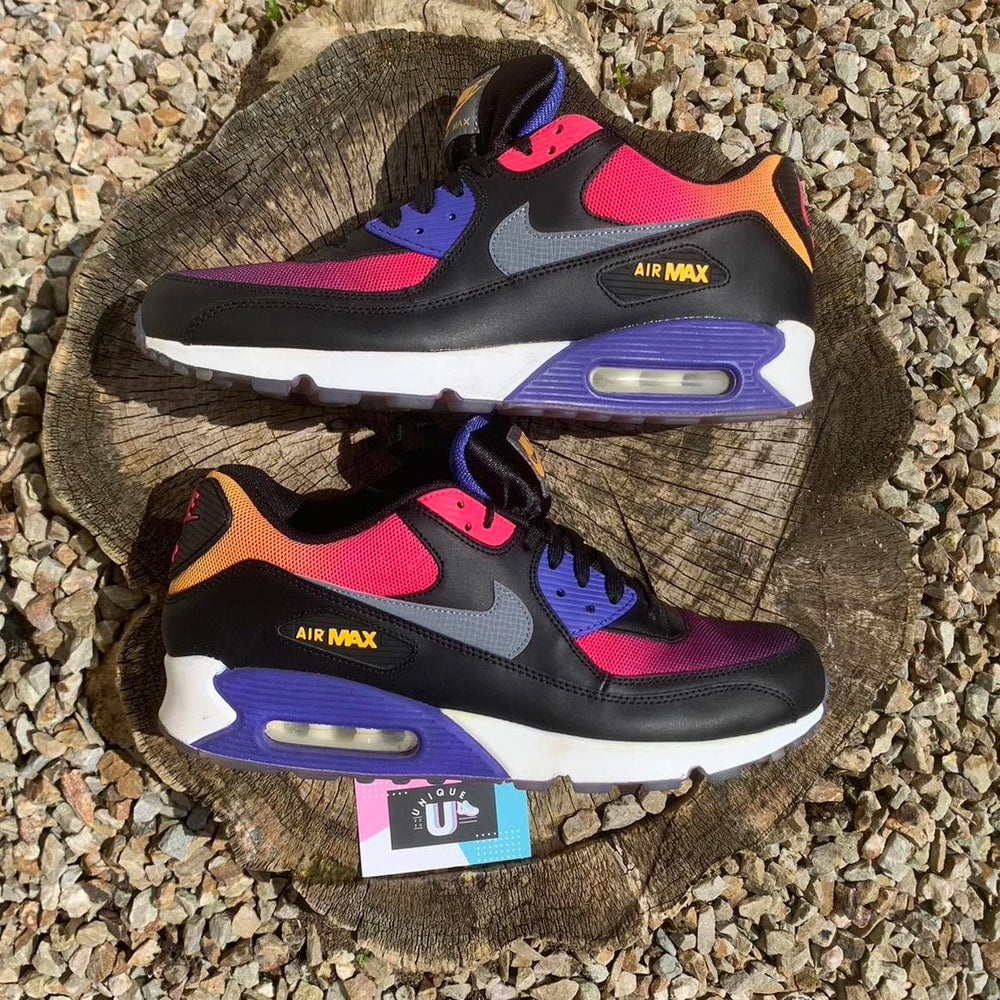Nike Air Max 90 SD Gradient Purple Orange Black PRM Sneakers