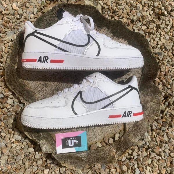 Nike Air Force 1 Low Premium React White Black Red