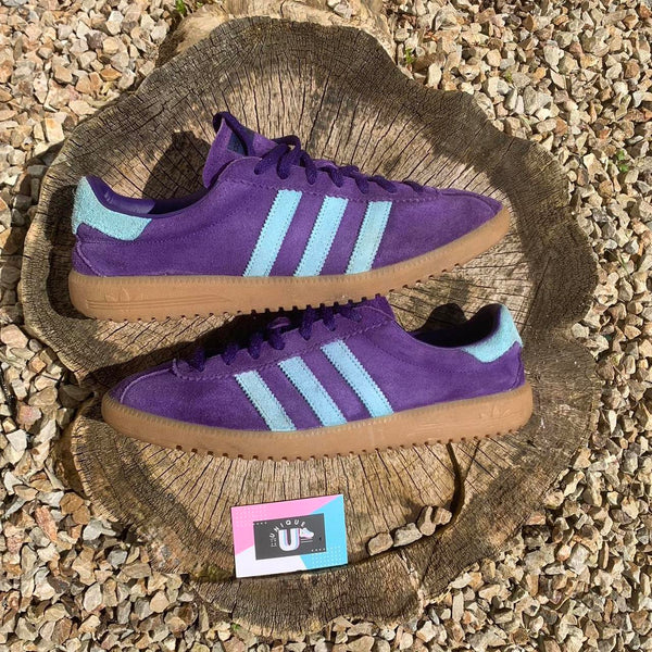 Adidas Originals Bermuda Premium Suede Purple Teal Gum