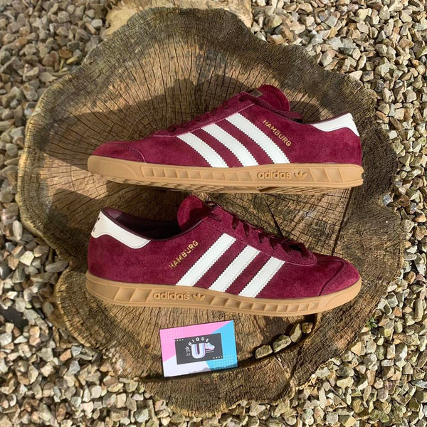 Adidas Hamburg Classic Edition Suede - Burgundy White Gum