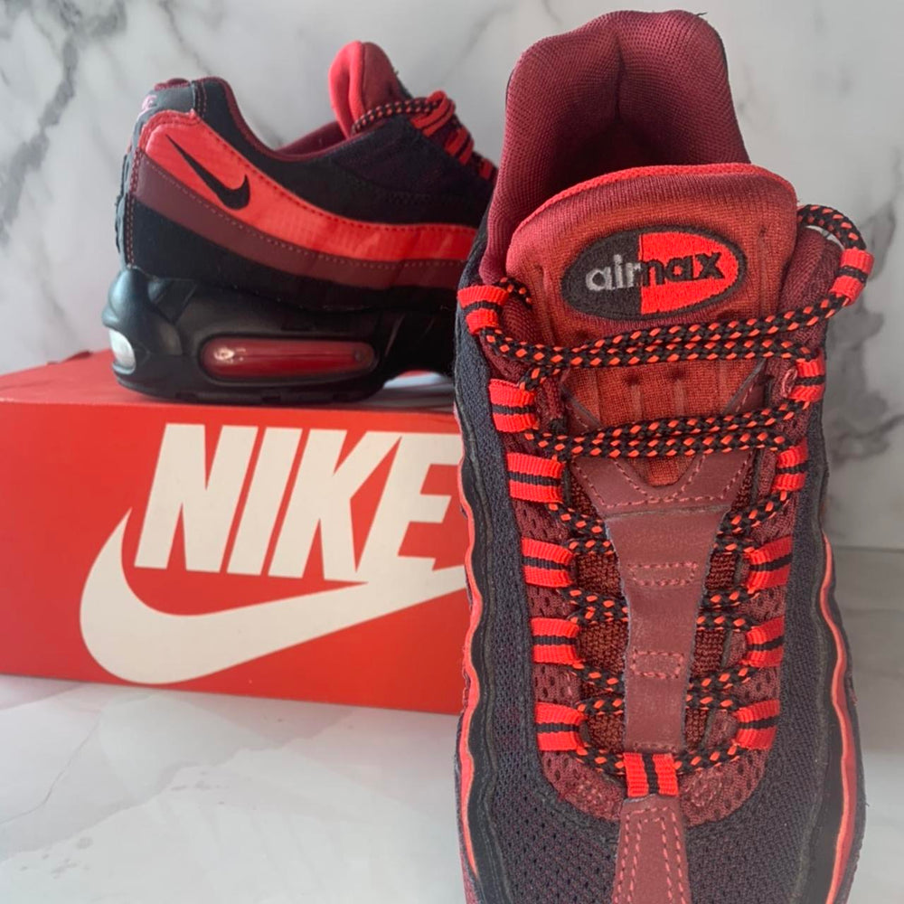 HOT 95 Essential Air Max 95 Mens Red And Black Nike Air Max 95