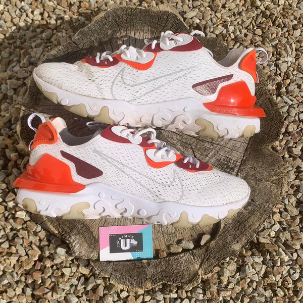 Nike React Vision White Grey Orange Burgundy