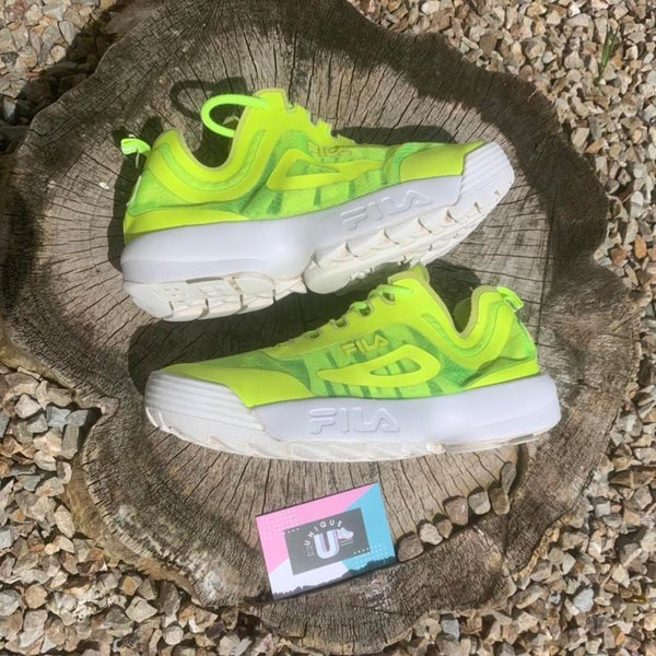 FILA Disruptor 2 Limited Edition Neon Volt White
