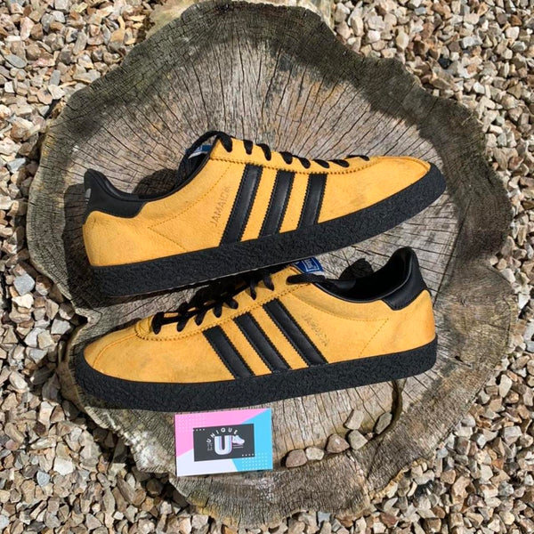 Adidas Originals Island Series Jamaica Yellow Suede Black Leather
