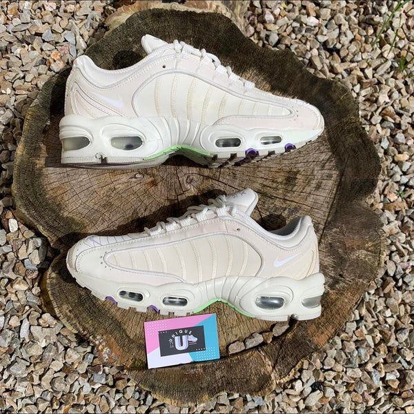 Nike Air Max Tailwind IV 4 Premium Cream Leather Reflective Purple Green