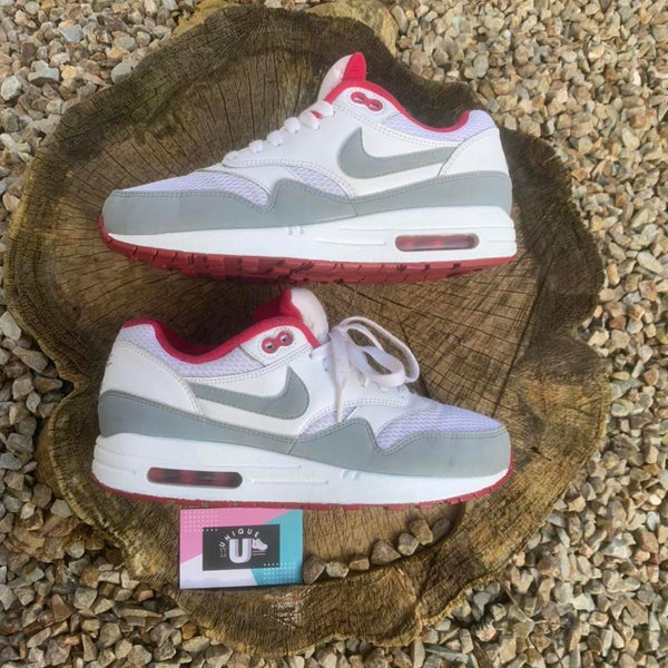 Nike Air Max 1 Premium Pink Wolf White Grey Suede Pink
