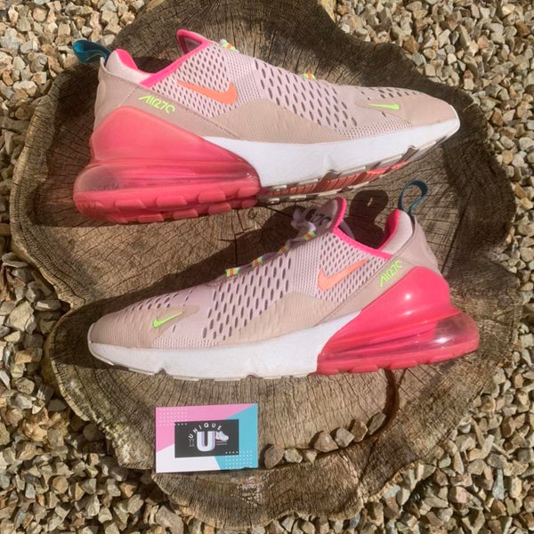 Nike Air Max 270 Cotton Candy Pink Cream Platinum White Neon