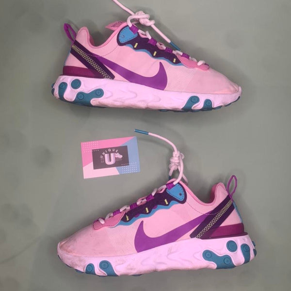 Nike React Element 55 Classic White Green Purple