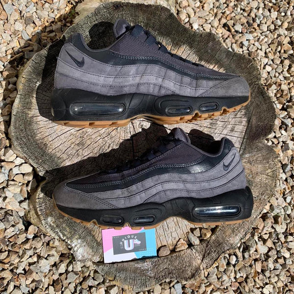 Nike Air Max 95 Black Grey Gum Suede Leather