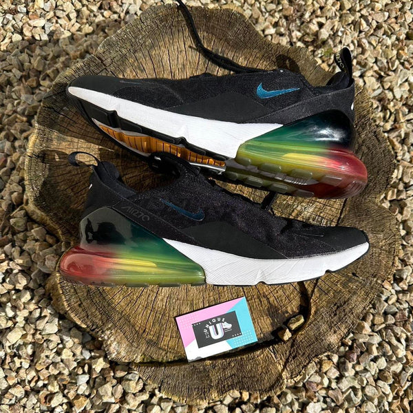 Nike Air Max 270 Premium Style Black White Colourblast