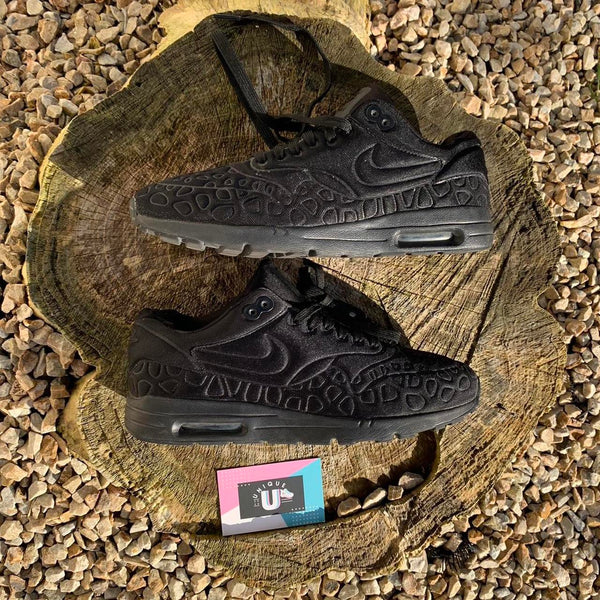 Nike Air Max 1 Ultra Plush Premium All Black Zebra
