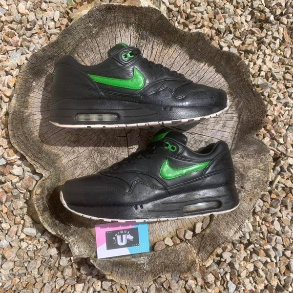 Nike Air Max 1 Premium - Custom “Hufquake” Black Green White