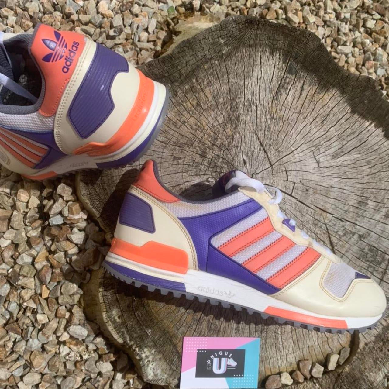 Adidas ZX Vintage Classic Orange Purple White Cream Shoes