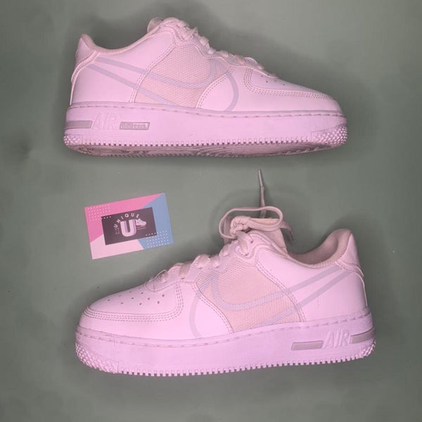 Nike Air Force 1 Low React Premium Style White Grey