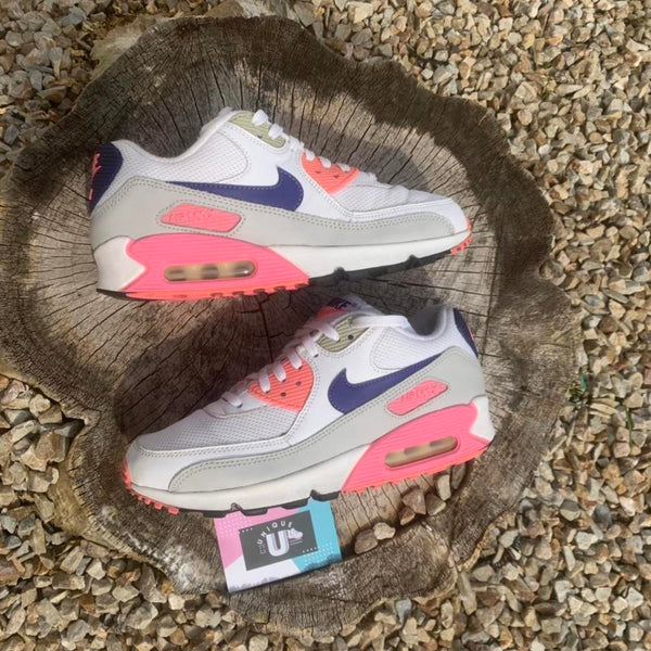 Nike Air Max 90 White Grey Pink Purple