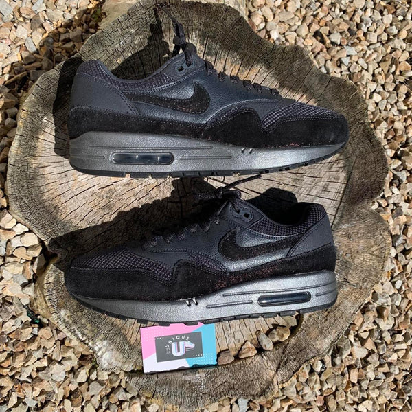 Nike Air Max 1 Premium Retro Midnight Black Grey Sparkle Upper