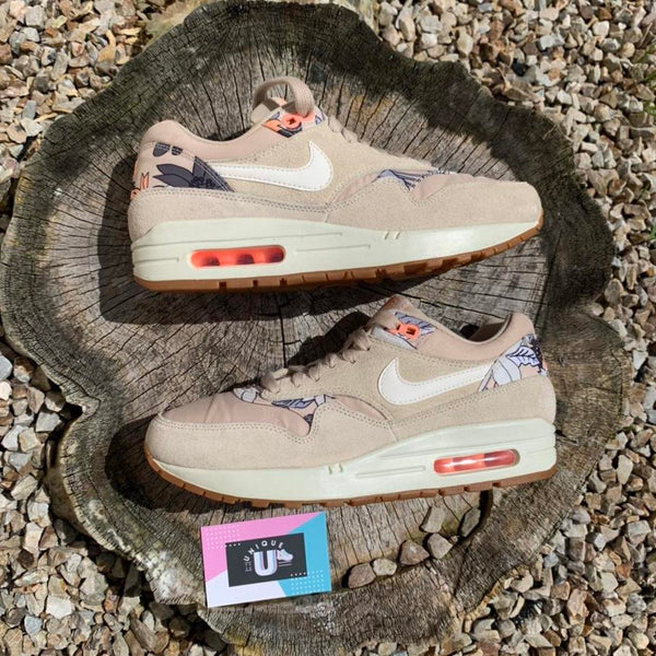 Nike Air Max 1 Premium Aloha Cream Neon Orange Black