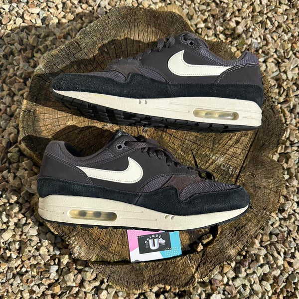 Nike Air Max 1 Premium Thunder Grey Black Suede White Leather