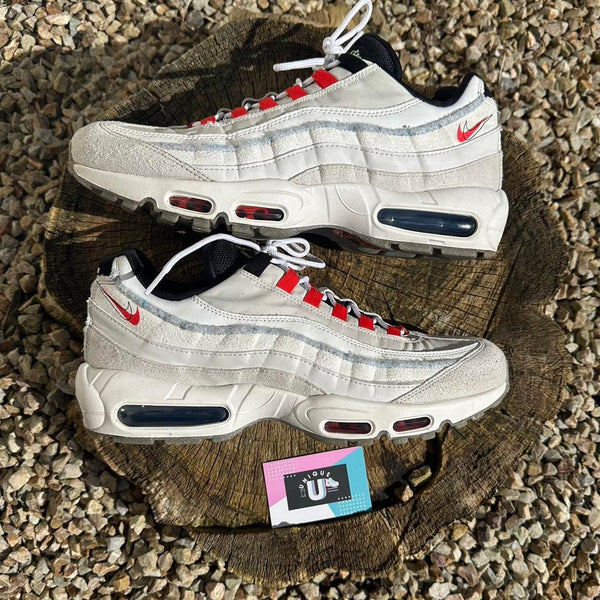 Nike Air Max 95 OG Premium Habanero White Cream Suede Red