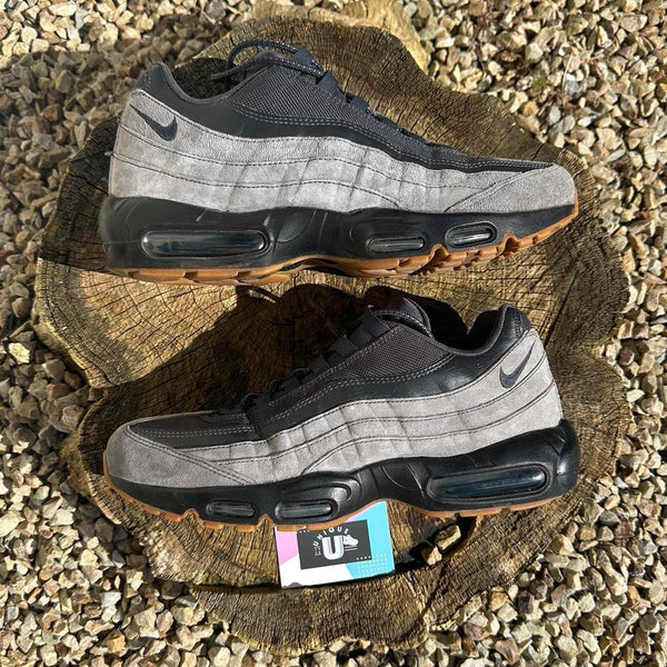 Nike Air Max 95 Anthracite Black Grey Gum Suede Leather