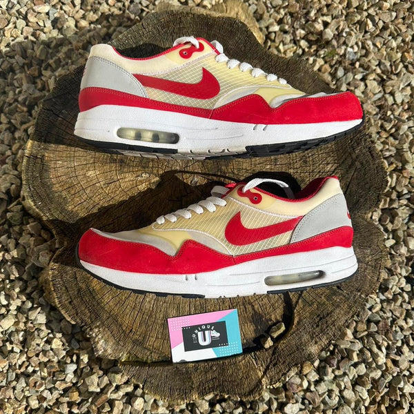 Nike Air Max 1 Maxim +1 Premium Sport Red Cream Grey White