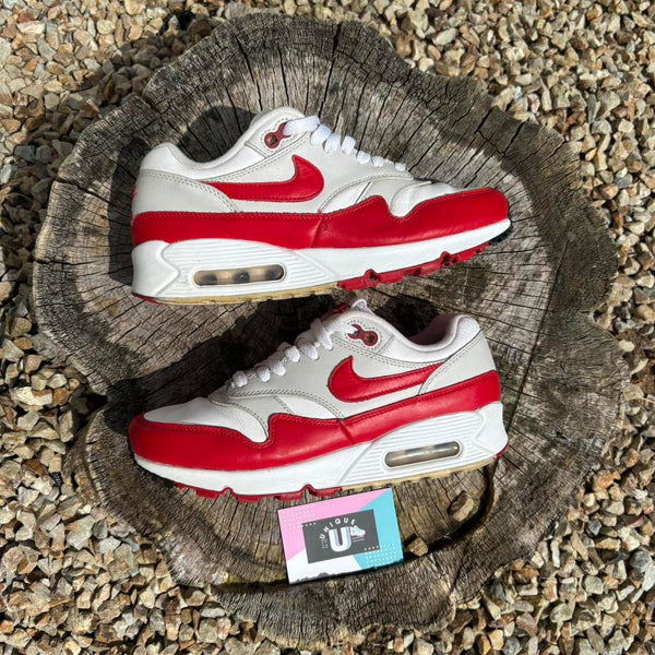 Nike Air Max 1 x Air Max 90 University Red White Leather